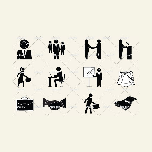 Business People Icons Vector Business People Icons Vector