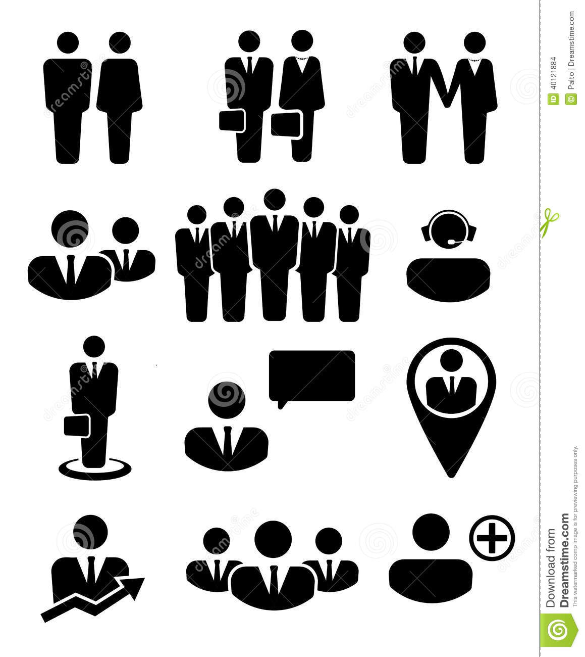 Business People Icons Vector