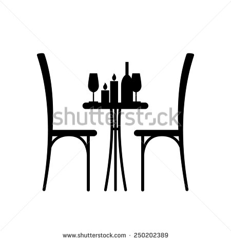 Cafe Table and Chairs Clip Art