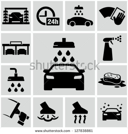 Car Wash Clip Art Black and White