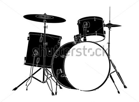 Cartoon Drum Set Clip Art