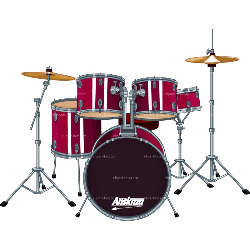 Cartoon Drum Set Clip Art