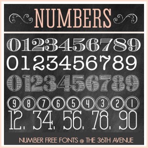 Chalkboard Font Numbers