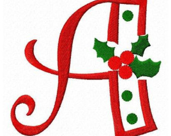 Christmas Machine Embroidery Font