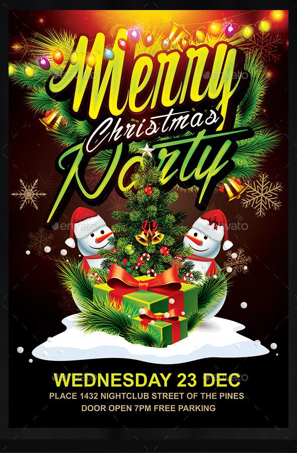 Christmas Party Flyer Templates Free