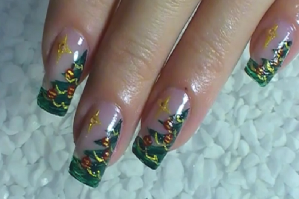 Christmas Tree Nails Art Design Christmas Tree Nails Art Design