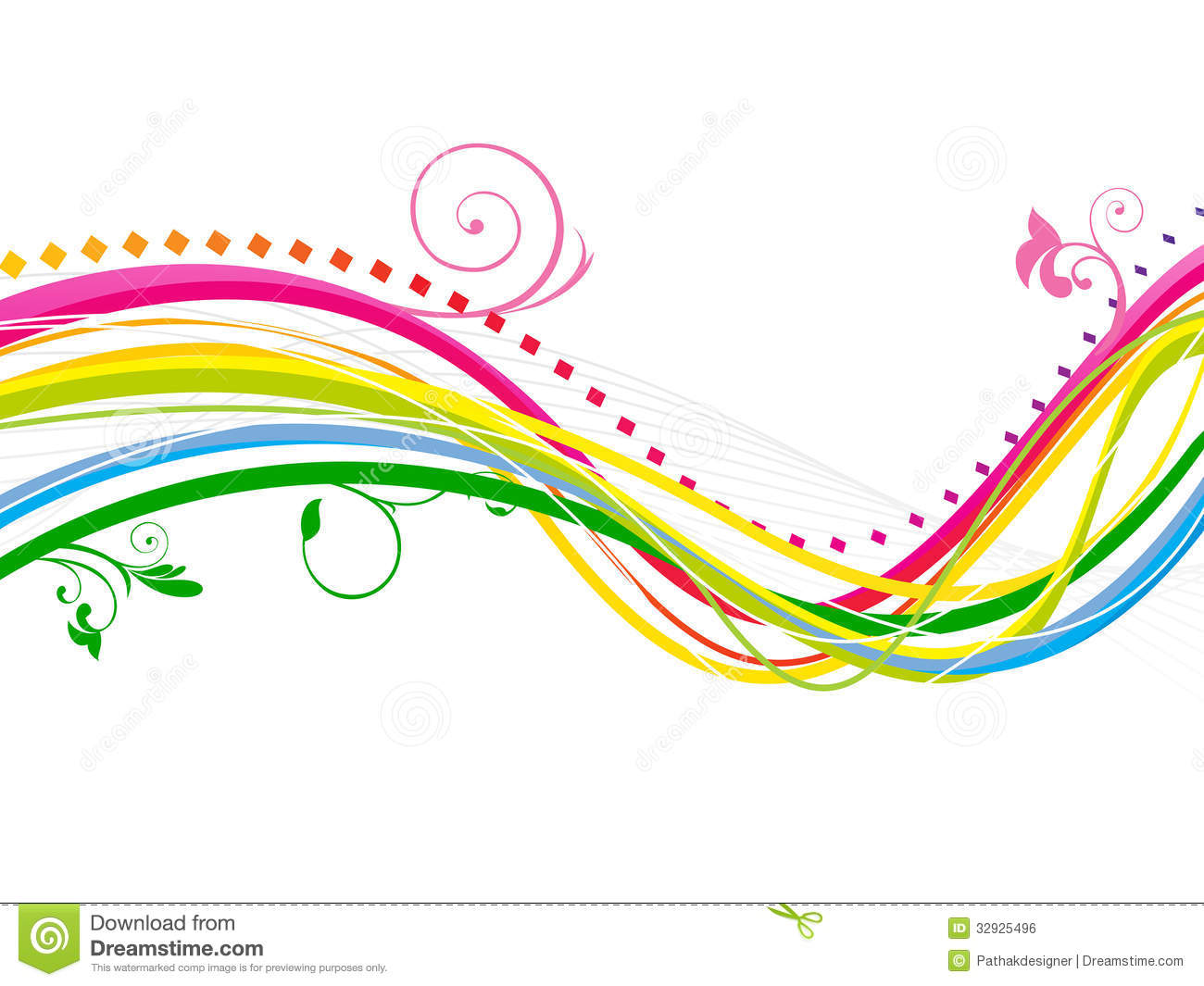 Colorful Abstract Rainbow Line
