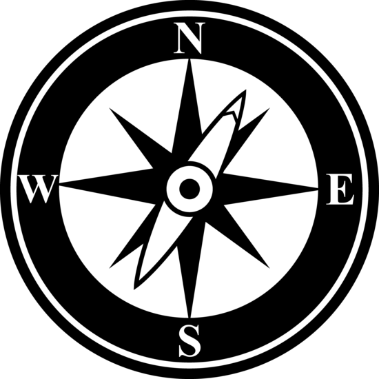 Compass Clip Art Black and White