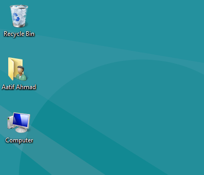 Computer Icon On Desktop Windows 8