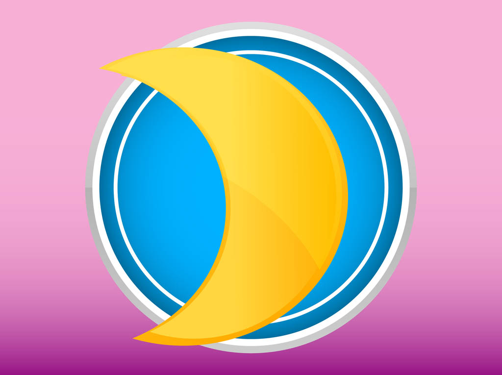 Crescent Moon Vector Free