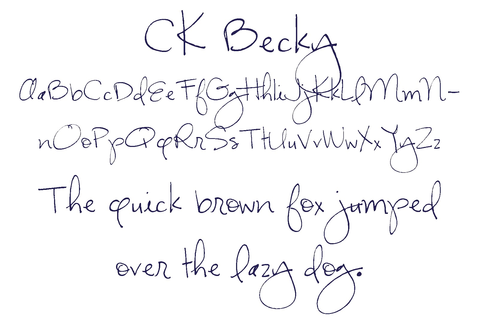 Cute Cursive Handwriting Font