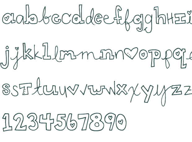 Cute Handwriting Fonts Bubble