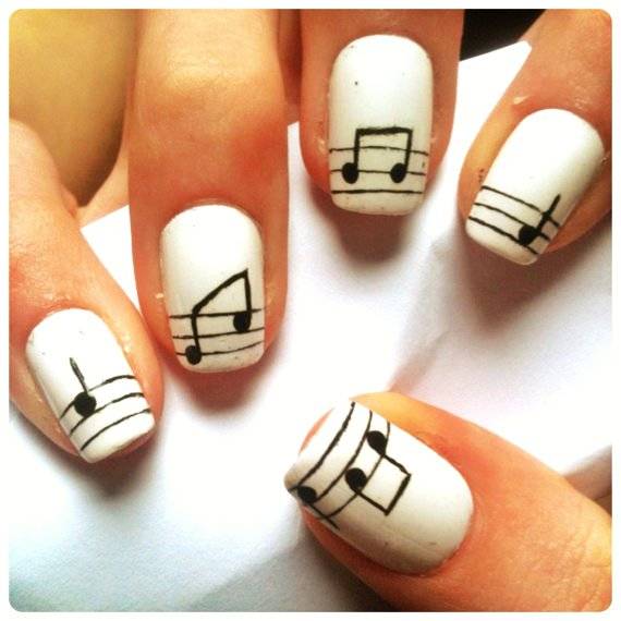 Cute Music Nail Design