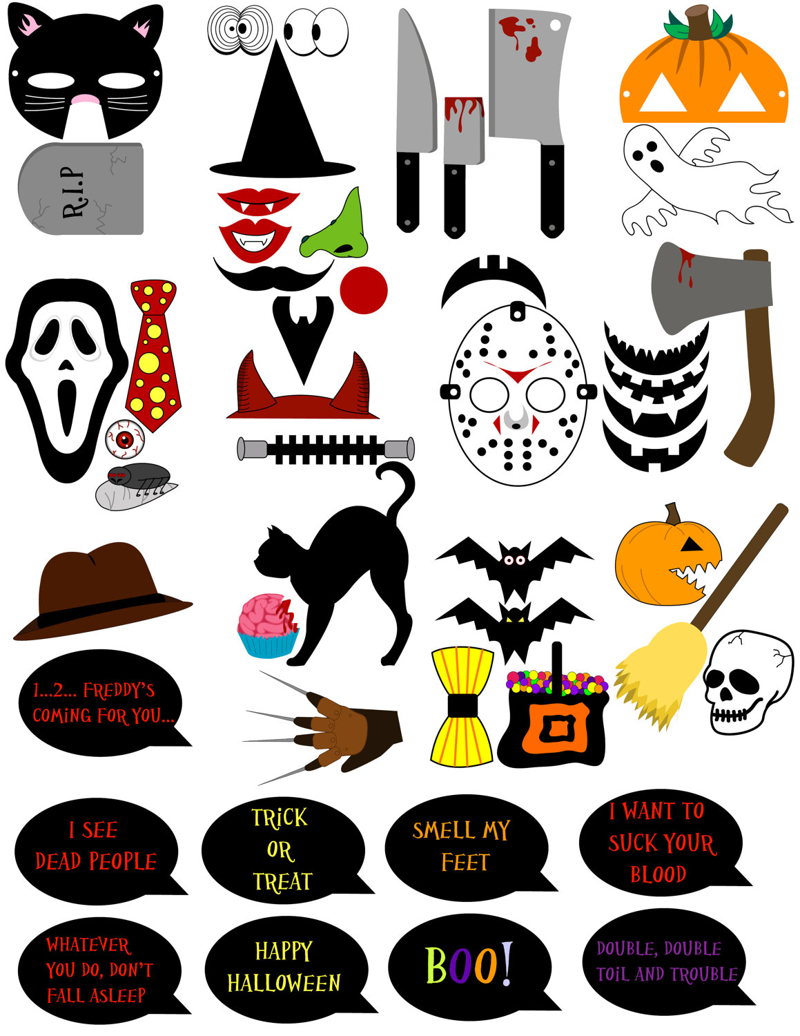 DIY Halloween Photo Booth Props DIY Halloween Photo Booth Props