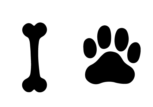 Dog Bone Silhouette Vector