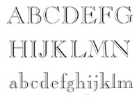 Double Line Engraving Fonts