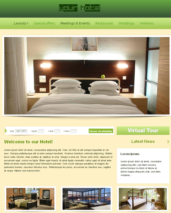 Dreamweaver Templates Free Download Hotel