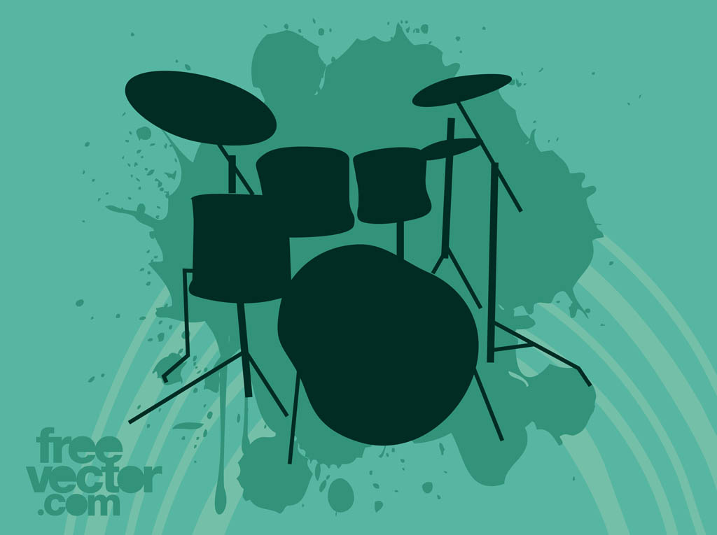 Drum Set Clip Art Vector