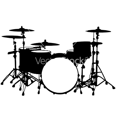 Drum Set Vector Silhouette