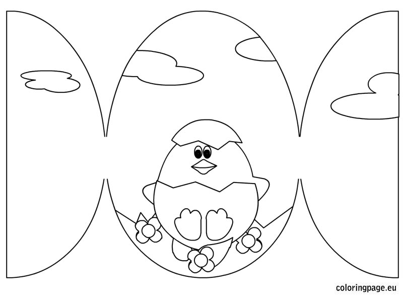 Easter Card Coloring Pages