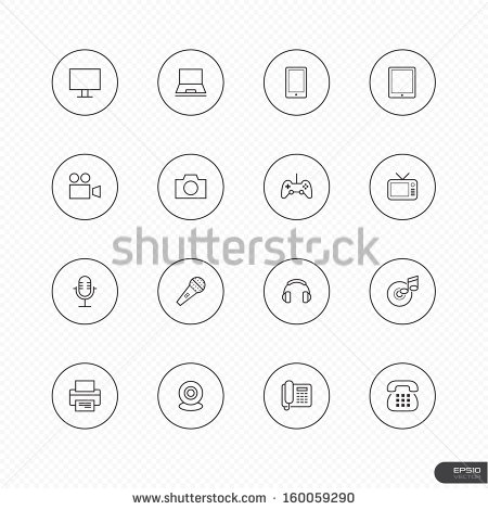 Electronic Circle Icon Electronic Circle Icon
