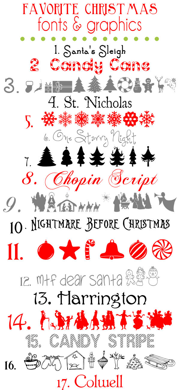 Favorite Free Christmas Fonts