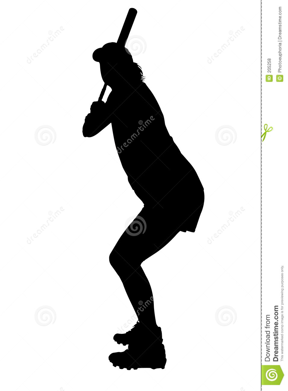 Female Softball Player Silhouette