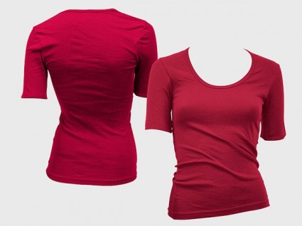 Female T-Shirt Template PSD