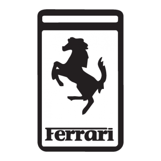 Ferrari Logo Black and White