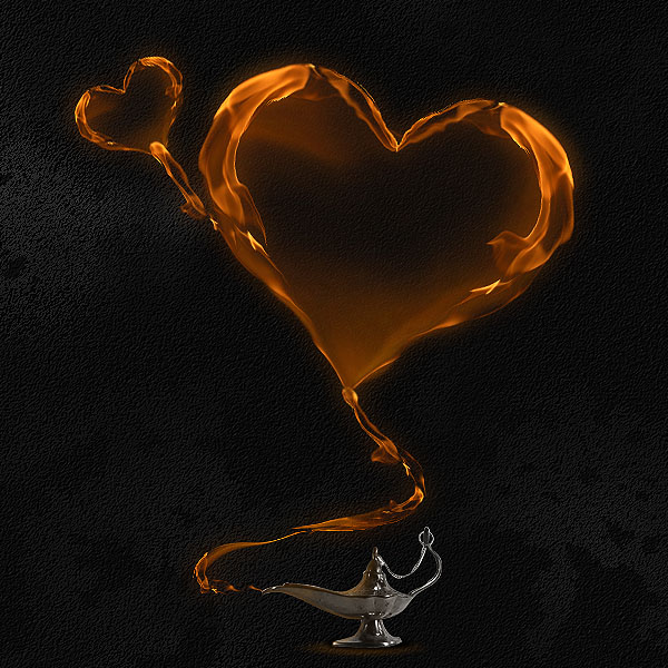 Flaming Heart Illustration