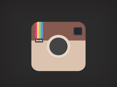Flat Instagram Icon Vector Flat Instagram Icon Vector
