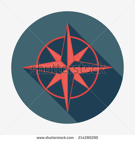 Flat Modern Compass Logo Vector Flat Modern Compass Logo Vector