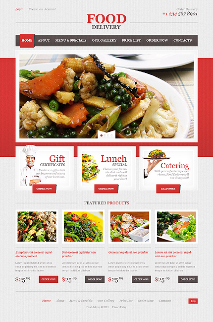 Food Delivery Website Template