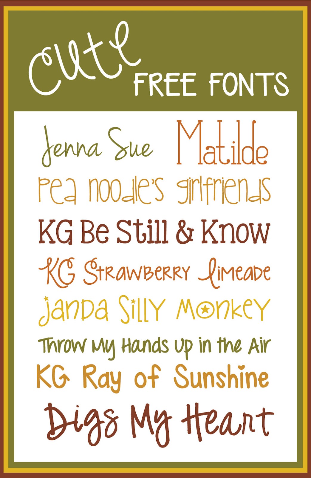 Free Cute Fonts