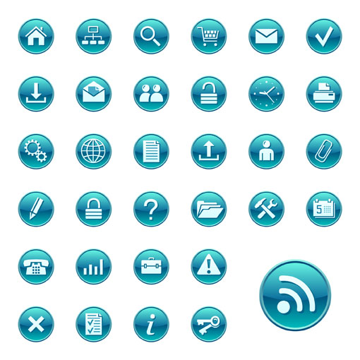 17 Blue Circle Icon Vector Images