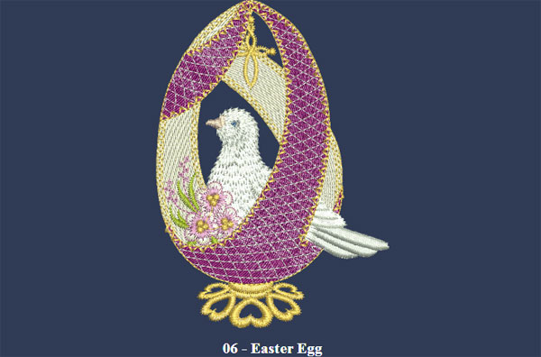Free Machine Embroidery Design Easter Egg