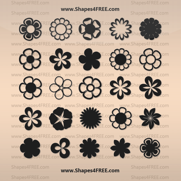 Free Photoshop Flower Shape