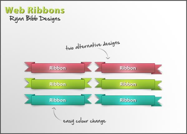 Free Photoshop Ribbon Shapes