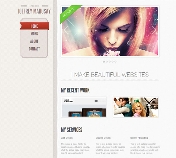 12 Free Psd Portfolio Template With HTML5 Images