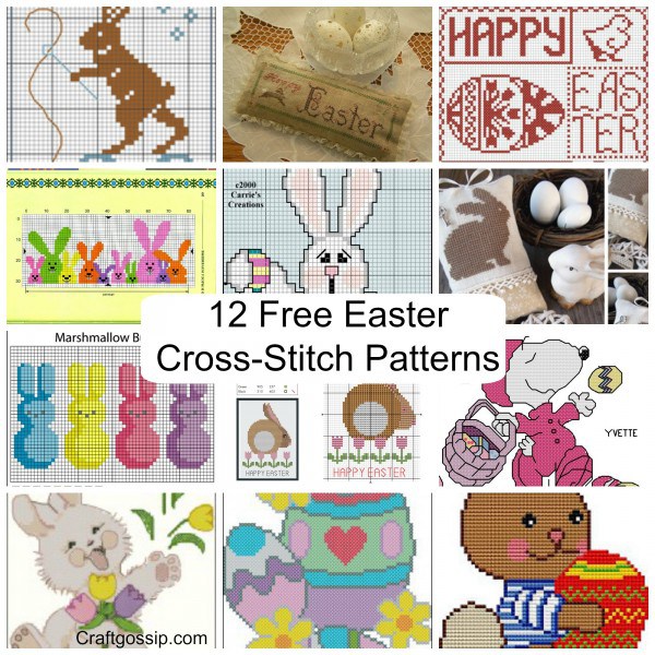 Free Printable Cross Stitch Easter Patterns