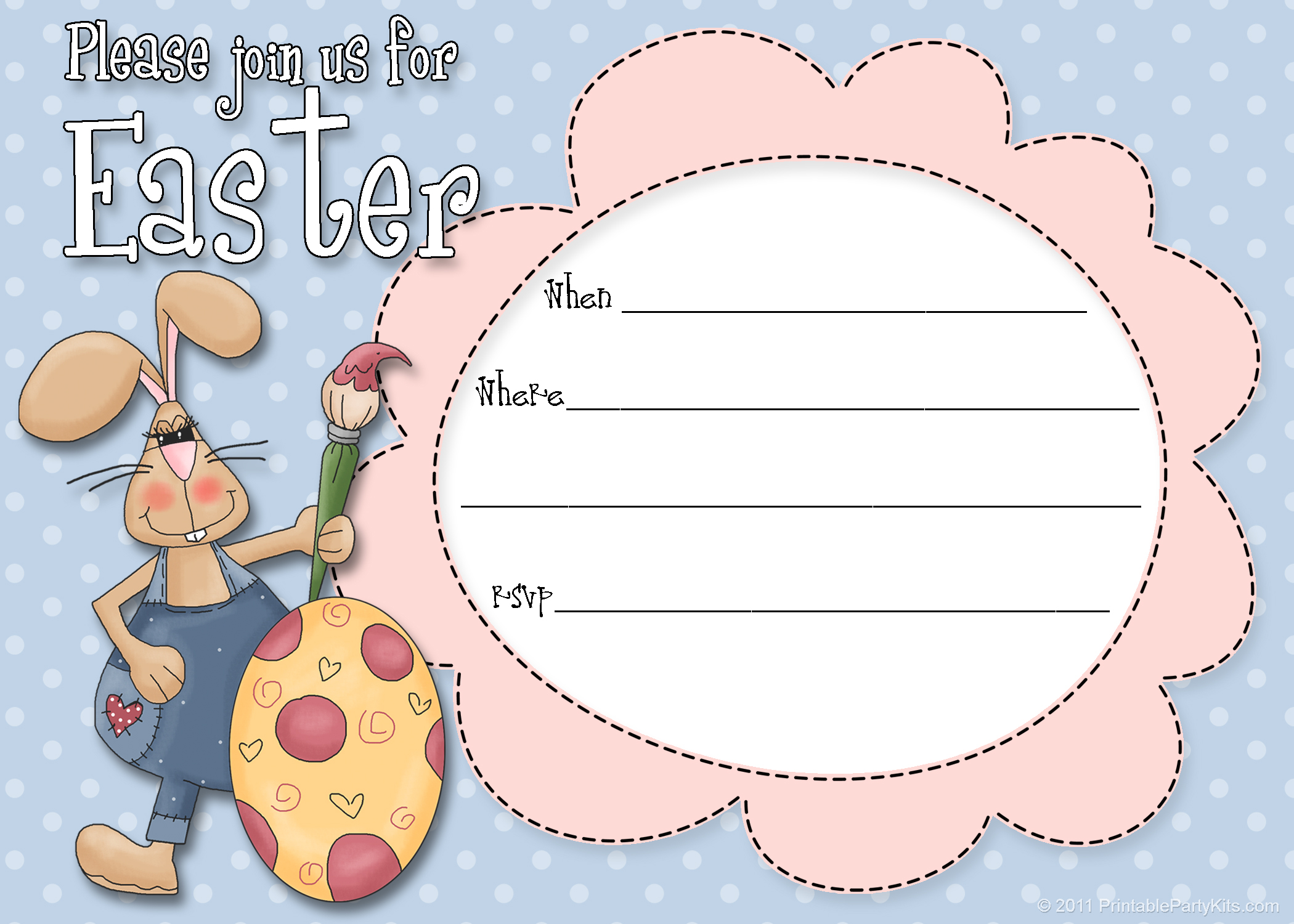 Free Printable Easter Party Invitations Templates Free Printable Easter Party Invitations Templates