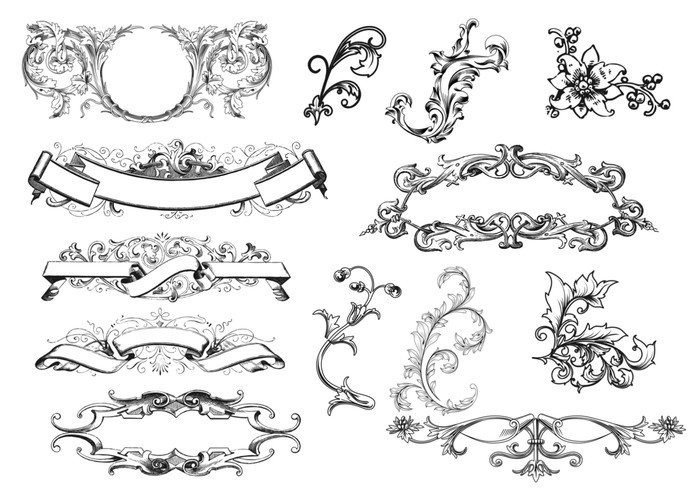 Free Scroll Vector Ornaments