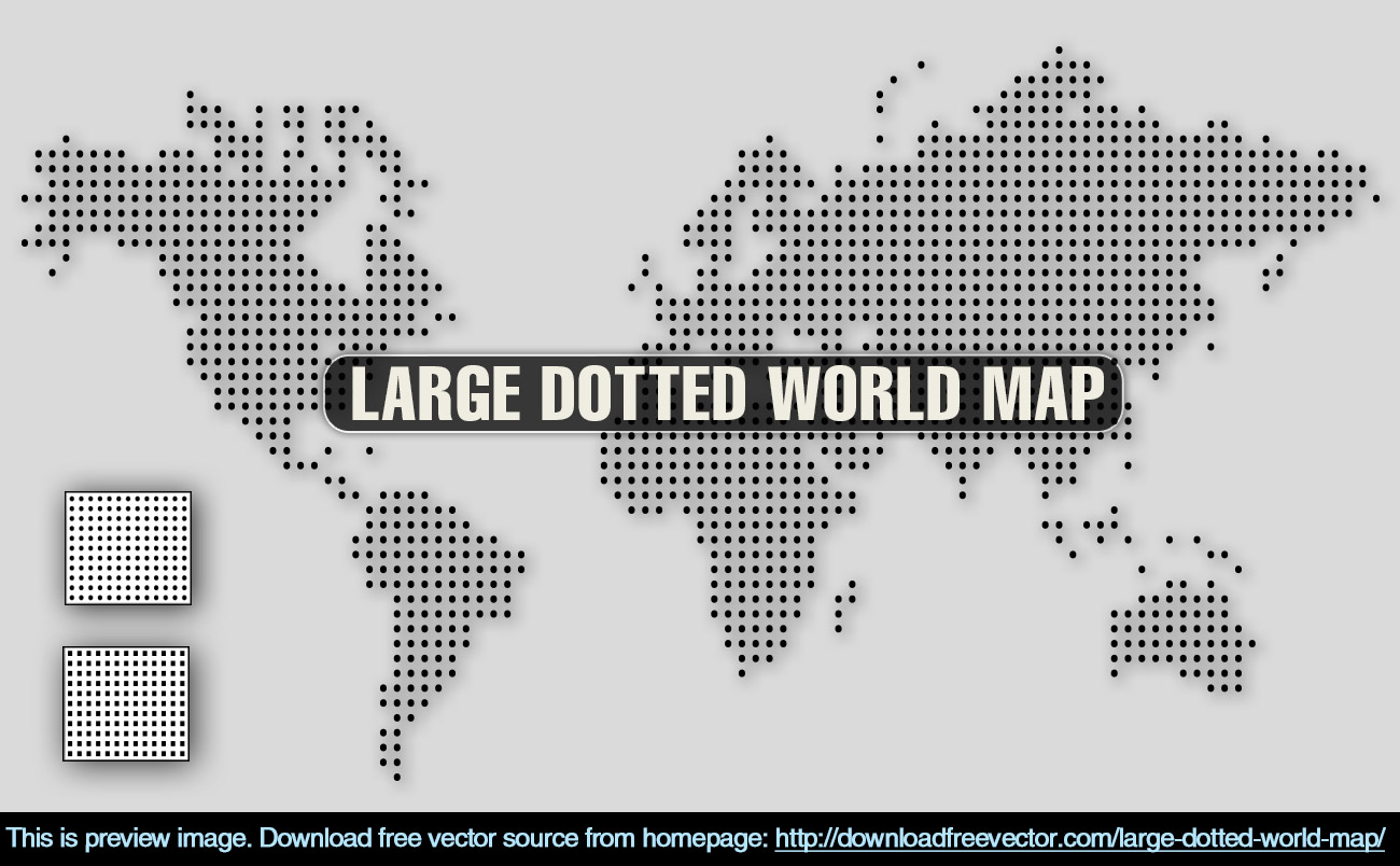 Free Vector Dotted World Map