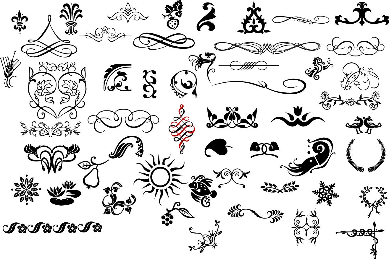 10 Free Vector Flourishes Images