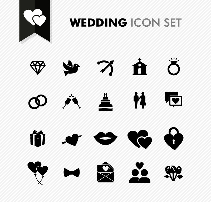 Free Vector Wedding Icons