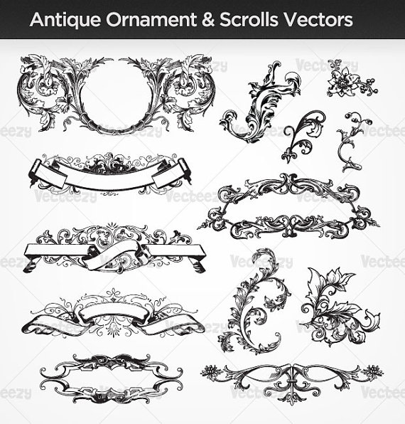 Free Vintage Scroll Vector