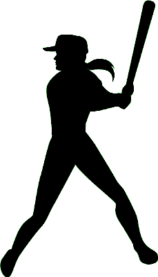 Girls Softball Silhouette