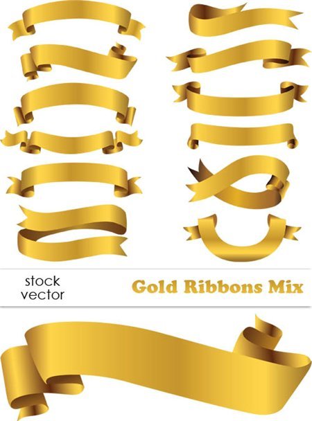 Gold Ribbon Vector
