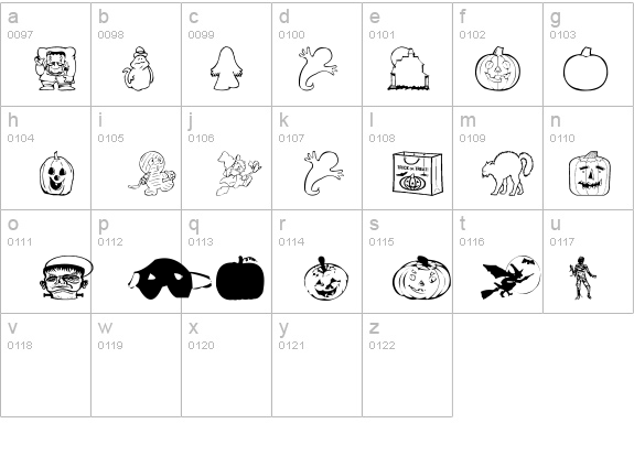 Halloween Dingbat Font Halloween Dingbat Font