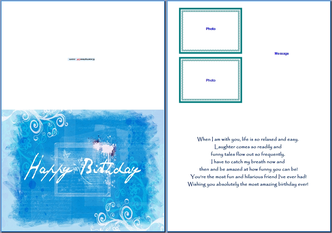 Happy Birthday Card Templates Word